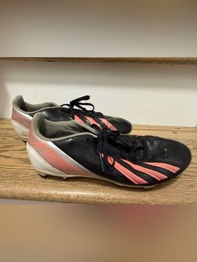 adidas F10 FG Soccer Cleats Size 7.5 Black/Pink